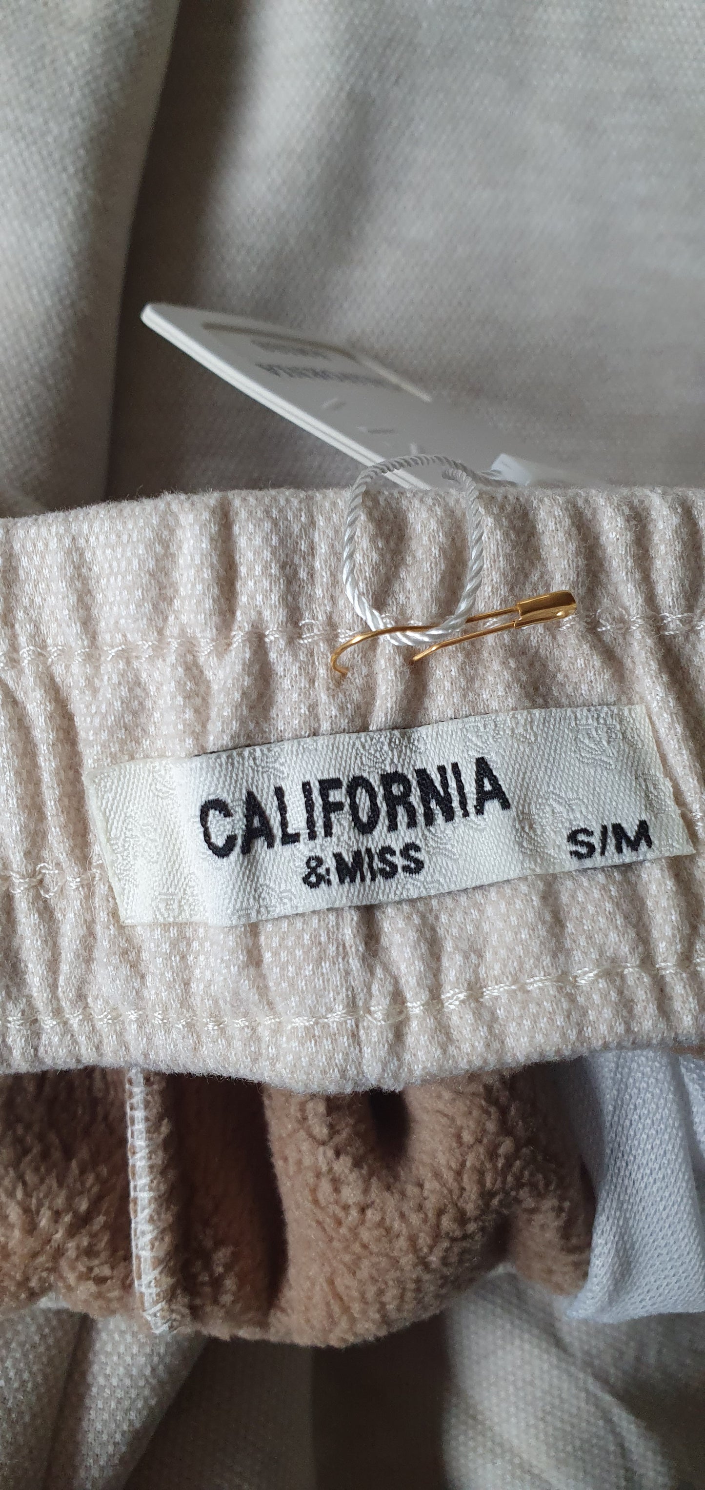 Pantalon casual beige Doublé Polaire Coupe Droite & Confort S/M